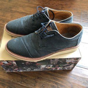 Toms mens gray Brogue shoes size 8.5 with box